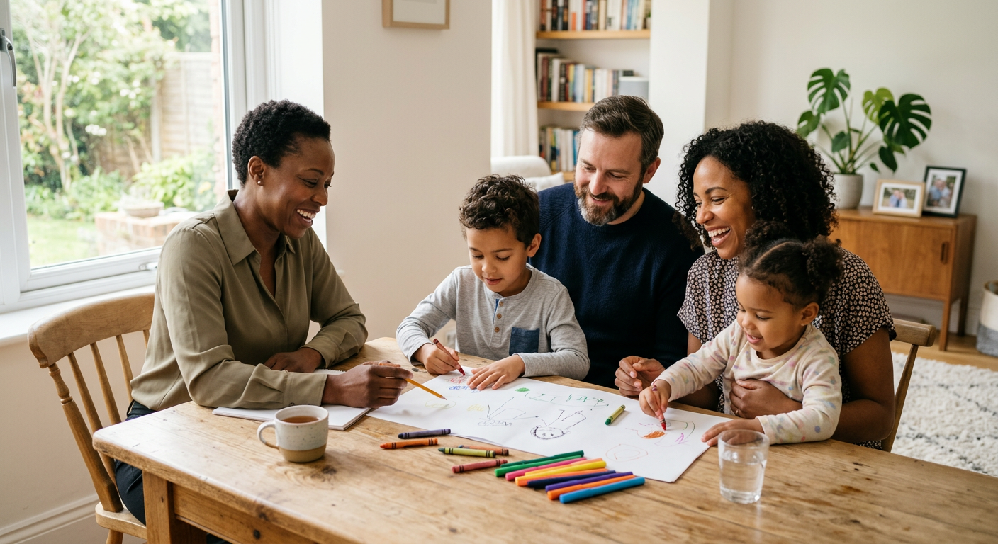 Family-centered ABA therapy at home